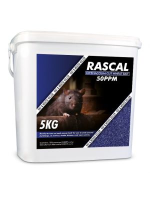 Rascal Difenacoum Cut Wheat is a ready-for-use bait formulated using food grade micronised wheat that has been cut in to small chuncks