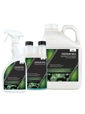 Odour Kill is available in a variety of sizes including; 500ml ready to use spray, 1ltr and 5ltr