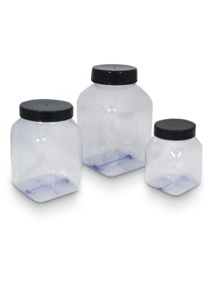 Clear jars available in multiple sizes 