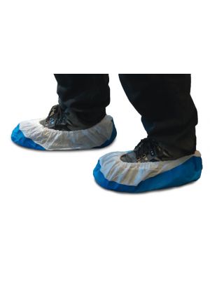 Covers for your shoes in white and blue 