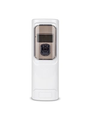 This digital fragrance dispenser has a 24 hour digital display