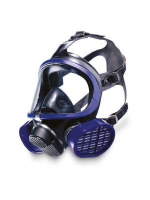 Drager Full Mask 5500 & Filters in a black and dark blue colour 