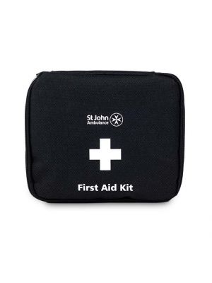 The St John Ambulance first aid kit black casing 