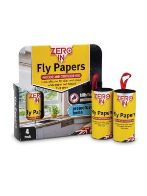 Non-toxic fly papers and packaging 