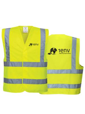 This hi-vis jacket can have your company logo vinyl printed onto the front of the clothing