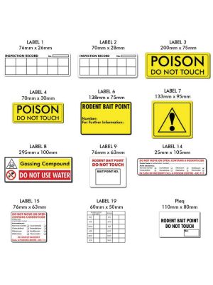 Various & Warning Labels - Labels & Personalisation - Rodent Control - 1env  Solutions