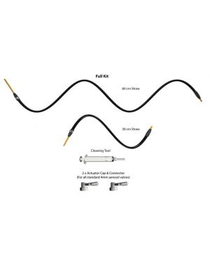 Lance Lab Flexible Aerosol Straw Kit diagram of the full kit 