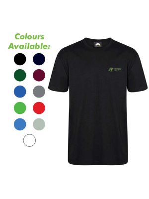 Branded premium T-shirts are available in a variety of colours 