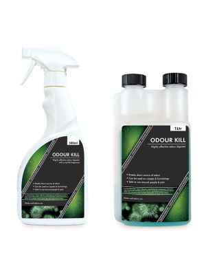 Odour Kill is available in two sizes including; 500ml ready to use spray and a 1ltr bottle