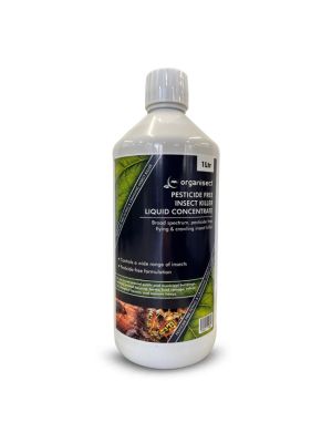 Organi-Sect insecticide concentrate is available in a 1 litre bottle