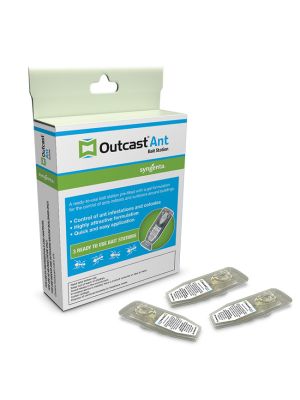 The Outcast Ant Bait Station from Syngenta has 3 pre-baited ready to use stations.