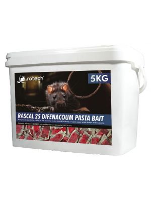 Rotech® Rascal 25 Difenacoum Pasta bait available in 5kg tub 