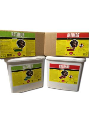  Bromadiolone & Difenacoum  Ratimor Fresh Bait is available in sachets or loose in trays  
