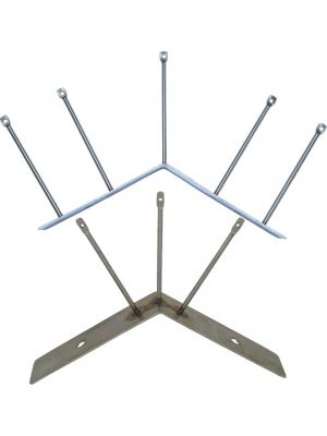Ridge Bracket Triangular is made from stainless steel and is available with either 3 or 5 posts 
