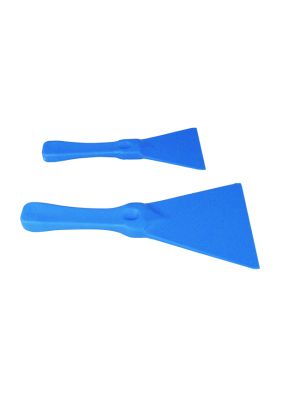 Plastic hand scrapers available in small and large sizes 