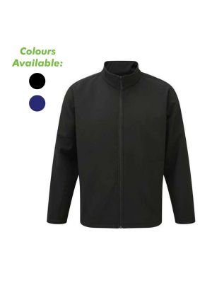 Black Classic Softshell Jacket can be personalised with company name and logo 