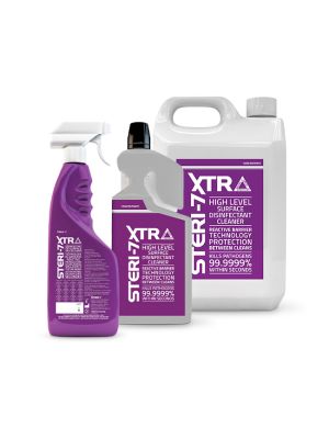 Steri07 Disinfectant is available in 3 different sizes