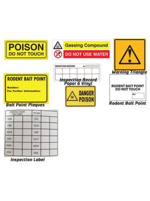 Various warning labels 