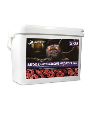 Rascal 25 Brodifacoum Wax Block Bait 5kg