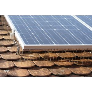 The Solar-guard in use on solar panels 